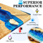 Résine Époxy - 2.4L / 2.7kg Resin Epoxy Sans Bulles Transparente avec Pompe pour Art en Résine, Dessus de Table, Fabrication de 