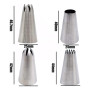 GONDNOWS Lot de 6 grandes douilles professionnelles (580, 2D, 2C, 1M，1A，6B) pour la décoration de gâteaux et cupcakes - Compatib