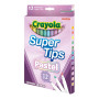 CRAYOLA Super Tips, Feutres lavables à Pointe Moyenne, Set de 12 pièces, pour l'école et Les Loisirs créatifs, Exercices de lett