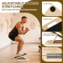 FoiiLiio Planche D'équilibre en Bois,Réglable Slant Board De Remise avec 5 Angles D'inclinaison,Antidérapante Pliable,Pour Étire