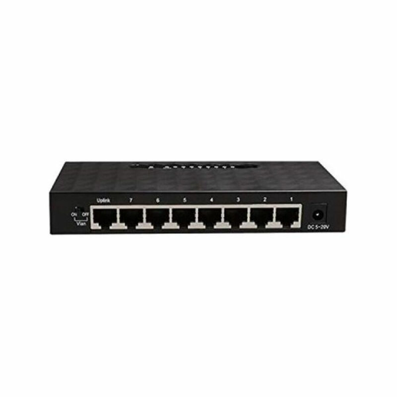 Iggual GES8000 Non-géré Gigabit Ethernet (10/100/1000) Noir