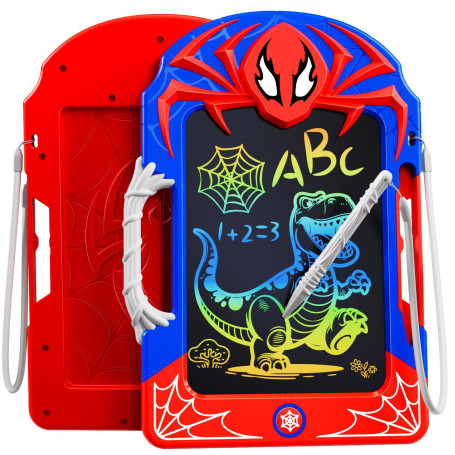 Kidluna Tablette LCD Dessin avec Stylet Web & Poignée, Ardoise Magique Effaçable Enfant 2-8 Ans, Jouet Cadeau Garçon 2 3 4 5 6 7