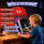 Kidluna Tablette LCD Dessin avec Stylet Web & Poignée, Ardoise Magique Effaçable Enfant 2-8 Ans, Jouet Cadeau Garçon 2 3 4 5 6 7