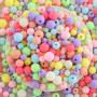 YIEUR Lot de 860 perles multicolores à enfiler - 6/8/10/12 mm - Perles en vrac mates avec trou - Perles décoratives rondes pour 