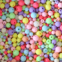 YIEUR Lot de 860 perles multicolores à enfiler - 6/8/10/12 mm - Perles en vrac mates avec trou - Perles décoratives rondes pour 