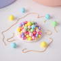 YIEUR Lot de 860 perles multicolores à enfiler - 6/8/10/12 mm - Perles en vrac mates avec trou - Perles décoratives rondes pour 