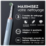 Oral-B Brosse A Dents Electrique Pro 3 Bleue Avec 3 Modes De Nettoyage 3D Dont Blancheur, Brossage Avec Des Oscillo-Rotations Et