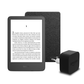 Le nouveau Kindle (version 2024) 16 GB avec publicités, une housse en tissu Amazon et un adaptateur secteur Amazon Powerfast 9 W Le nouveau Kindle (version 2024) 16 GB avec publicités, une housse en tissu Amazon et un adaptateur secteur Amazon Powerfast 9 W