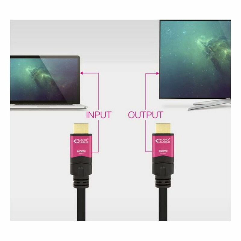 Image secondaire de NanoCâble 10.15.3715 câble HDMI 15 m HDMI Type A (Standard) Noir, Rose