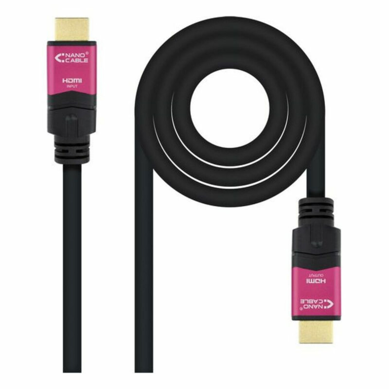 NanoCâble 10.15.3720 câble HDMI 20 m HDMI Type A (Standard) Noir, Rose