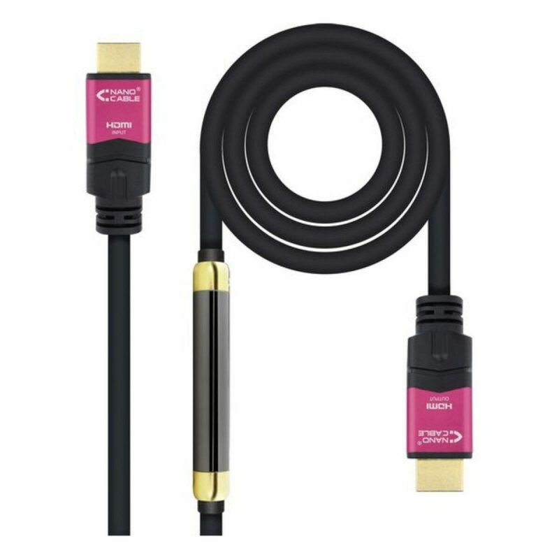 NanoCâble 10.15.3725 câble HDMI 25 m HDMI Type A (Standard) Noir, Rose