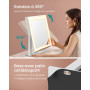 SONGMICS Miroir de Maquillage avec Éclairage, 15 Ampoules LED, Multiprise, Contrôle Tactile, 3 Températures de Lumière, Intensit
