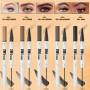 Crayon à sourcils liquide 2 en 1, 3D Crayon à sourcils Microblading et gel pour sourcils avec embout à 4 fourches, Crayon Sourci