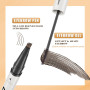 Crayon à sourcils liquide 2 en 1, 3D Crayon à sourcils Microblading et gel pour sourcils avec embout à 4 fourches, Crayon Sourci