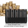 4 Pièces Distributeur De Pièces En Euro, Porte-Pièces De Monnaie, Porte-Monnaie Avec Distributeur De Pièces Porte-Monnaie Compac
