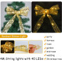 DERAYEE 4m/13ft Or Guirlandes Lumineuses à Ruban Brillant，LED Lumières de Ruban de Sapin de Noël pour Nouvel an Fête Mariage Déc