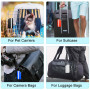 Yizhet Étiquette Bagage, 6 x Etiquette Valise en Alliage d'aluminium avec Cordes en Acier Inoxydable et Porte-nom pour Prévenir 