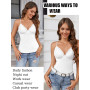 Avidlove Débardeurs pour Femmes, Haut Court en Dentelle Sexy, Haut en Dentelle à col en V, Bralettes sous-vêtements, Haut Court 