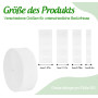 Agoer Lot de 4 Elastique Couture - 20M Bandes Élastiques Couture -10 mm, 20 mm, 30 mm, 40 mm - Blanc Ruban Elastique Couture - 5