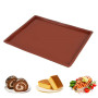 Moule Genoise Rebords 38x30x1.5cm Silicone Tapis Cuisson anti-débordement Tapis a Rouler Genoise Silicone Rectangulaire Moule Ge