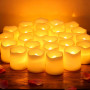 24 Pièces Bougies LED Vacillantes avec Effet Flamme Réaliste,Fonction Timer, Chandelles Clignotantes Lampe pour Décoration Intér