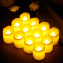24 Pièces Bougies LED Vacillantes avec Effet Flamme Réaliste,Fonction Timer, Chandelles Clignotantes Lampe pour Décoration Intér