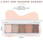 Kinretixia Palette de fards à paupières neutres nude marron, 5 couleurs avec fini mat velouté, fards à paupières taupe nude aux 