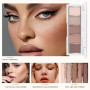 Kinretixia Palette de fards à paupières neutres nude marron, 5 couleurs avec fini mat velouté, fards à paupières taupe nude aux 