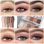 Kinretixia Palette de fards à paupières neutres nude marron, 5 couleurs avec fini mat velouté, fards à paupières taupe nude aux 