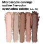 Kinretixia Palette de fards à paupières neutres nude marron, 5 couleurs avec fini mat velouté, fards à paupières taupe nude aux 