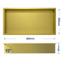 Bernkot Niche murale en acier inoxydable doré 60 x 30 x 10 cm