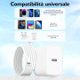 Chargeur iPhone,Chargeur Rapide avec 2M Câble USB C,Type C Adaptateur Secteur pour Original Apple iPhone 14/13/12/11/Plus/Pro/Pr