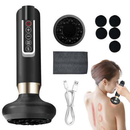 Masseur Anti Cellulite 12 Niveaux Appareil de Gua Sha à Usage Domestique Anti Cellulite Puissant Appareil Masseur Ventouse Elect