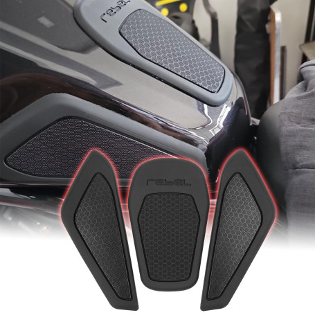 WOOGA Autocollants de Traction en caoutchouc pour réservoir de carburant,poignée latérale au genou, autocollants Protections de 