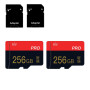 Lot de 2 cartes micro SD 256 Go classe 10 avec adaptateur SD haute vitesse pour tablette, appareil photo, drone