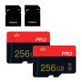 Lot de 2 cartes micro SD 256 Go classe 10 avec adaptateur SD haute vitesse pour tablette, appareil photo, drone