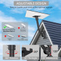 Justech Prise en Charge de Starlink Gen 3 Kit de Montage Mural en Aluminium avec Adaptateur de Tube Gen 3 Compatible avec la Pla