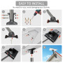 Justech Prise en Charge de Starlink Gen 3 Kit de Montage Mural en Aluminium avec Adaptateur de Tube Gen 3 Compatible avec la Pla