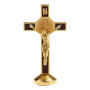 POFET – Statue crucifix Jésus-Christ sur croix pour voiture, maison, chapelle, doré