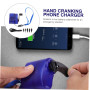 HOMSFOU Chargeur de Téléphone USB à Dynamo Manuel - Chargeur d'urgence à Main Positionner