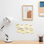 WAYTEX 931642 Notes autocollantes bloc de 100 feuilles jaunes carrées 75 x 75 mm adhésives repositionnables