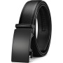 CHAOREN Ceinture Hommes Sans Boucle - Ceinture Automatique en Cuir pour Homme -Taille Ajustable (Largeur de 35 mm)