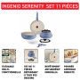 Tefal Ingenio Serenity, Batterie de cuisine 11pièces, Revêtement antiadhésif, Induction, Empilable, L829SB04