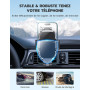 CIRYCASE Support Téléphone Voiture, 2025 Amélioré [Ventouse Ultra Puissante] Porte Voiture Telephone Tableau de Bord, Rotation 3