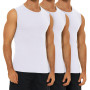 FALARY Débardeur Homme 100% Coton Maillot de Corps Homme Lot de 3 Blanc Noir Bleu Olive S-5XL