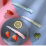 Ownkim 3PCS Couteau Cuisine Couteaux De Cuisine - Couteaux Ceramique Lame de 80 mm, Parfait pour Couper Légumes, Fruits et Autre