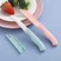 Ownkim 3PCS Couteau Cuisine Couteaux De Cuisine - Couteaux Ceramique Lame de 80 mm, Parfait pour Couper Légumes, Fruits et Autre