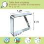 Blooven Pinces à Nappe 8 Pièces, Acier Inoxydable Nappe Clips Anti-Glissant, Convient à Tables de 1 à 3 cm d'épaisseur (Petit x 