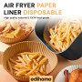 edihome, Papier Cuisson Air Fryer, pour Friteuse sans Huile, 100 Unitès, 16-20 cm, BPA Free, Jetable, pour Four, 5 à 8 litres (C