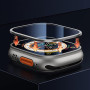 Protection Écran pour Apple Watch Ultra 49mm, Cadre en Alliage De Titane Avec Verre Trempé 9h, Film de Protection LéGer, Anti-Ra